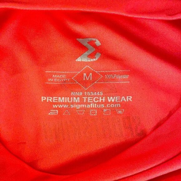 Sigma Fit Coral Sports Skind Workout Top Shirt - Picture 3 of 3